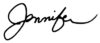 Jennifer signature